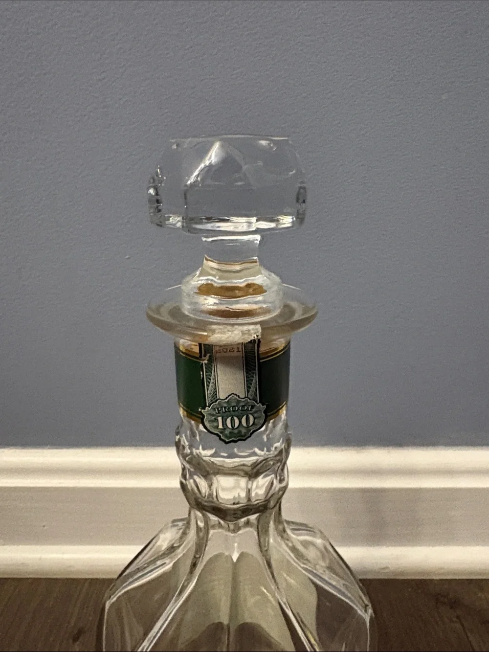 Empty Old Fitzgerald 8 year Bourbon Whiskey Bottle Spring 2021